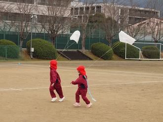 たこあげ大会をしました。