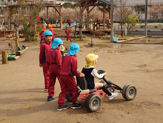 新庄北小学校附属幼稚園との交流会を行いました