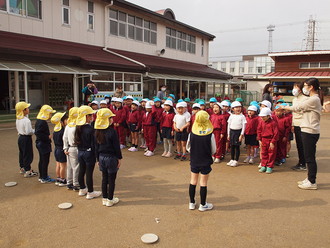 新庄北小学校附属幼稚園との交流会を行いました