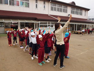 新庄北小学校附属幼稚園との交流会を行いました